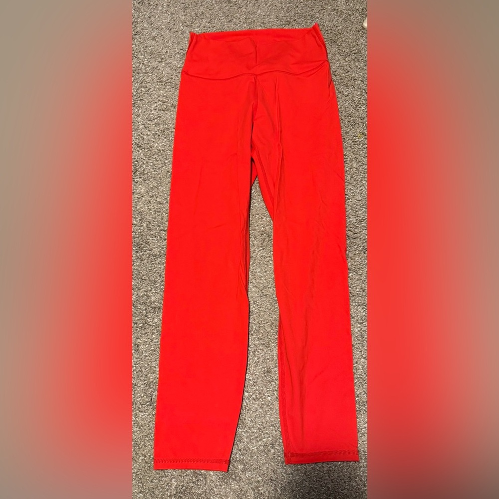 Women's Lycra Red Leggings